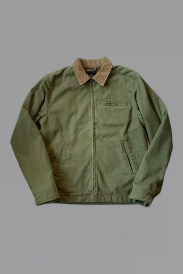 UW4- Trucker Jacket Canvas Plain Army Man