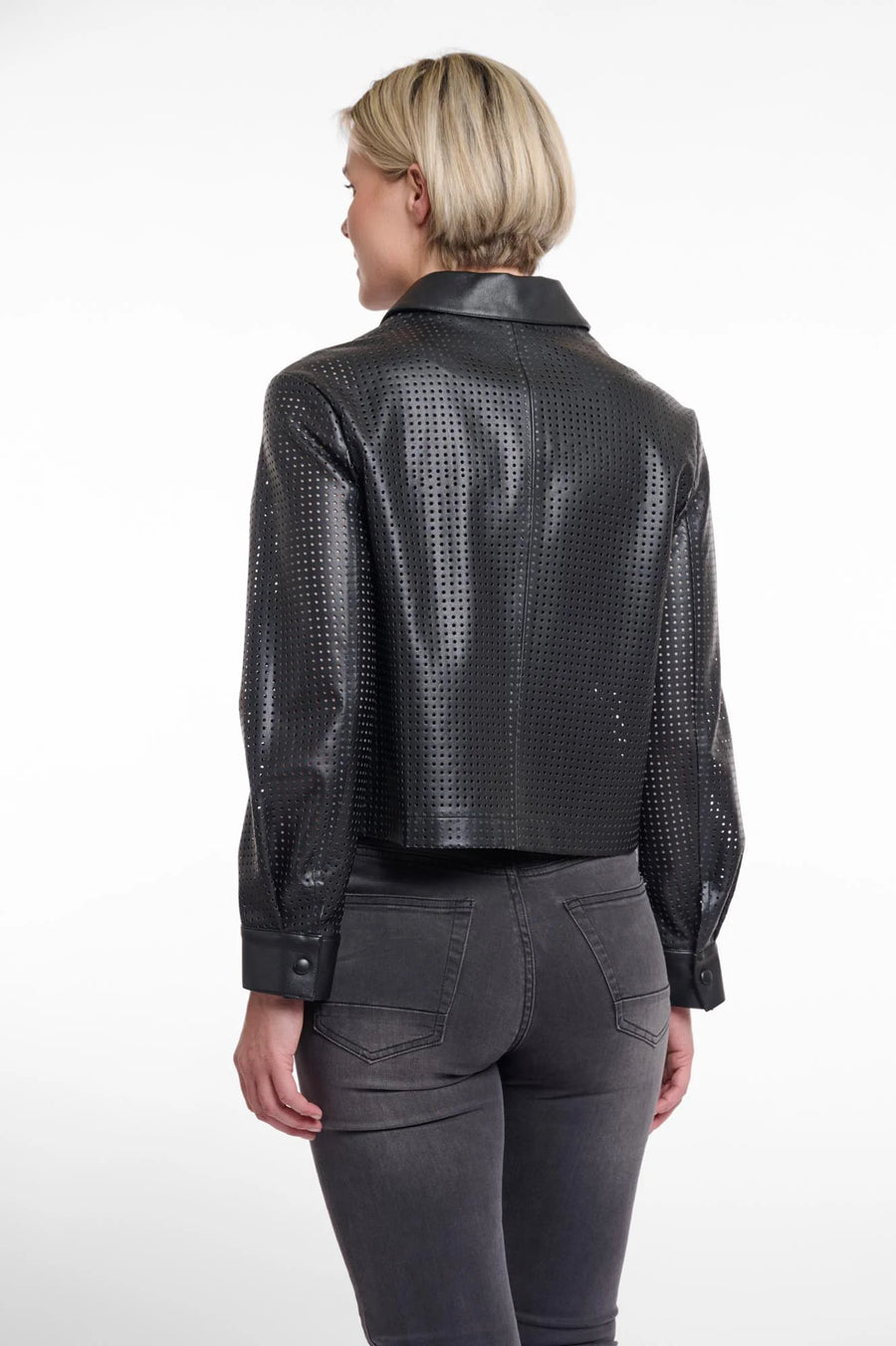 S5-AKAYA Giacca Traforata Black