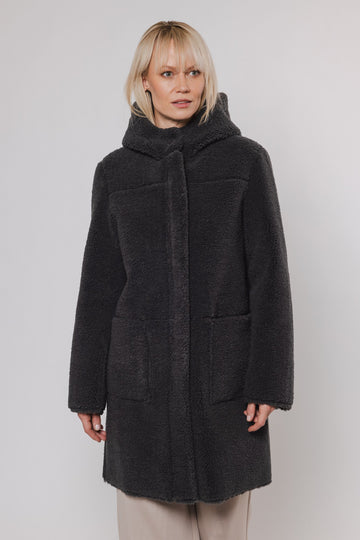 W4-ALINA Coat Reversibile Graphite