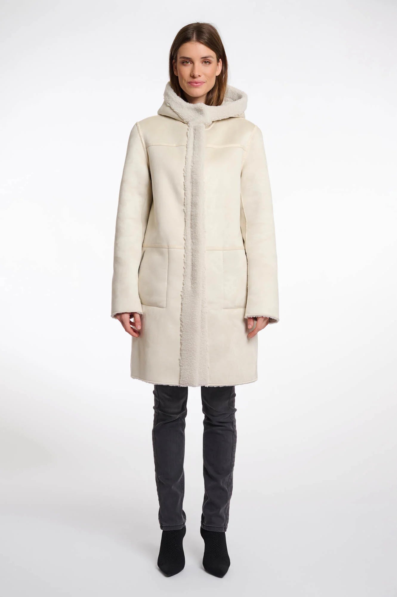 W5-ALINA Coat Reversibile Birch