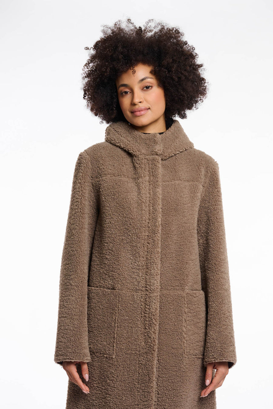 W5-ALINA Coat Reversibile Toffee