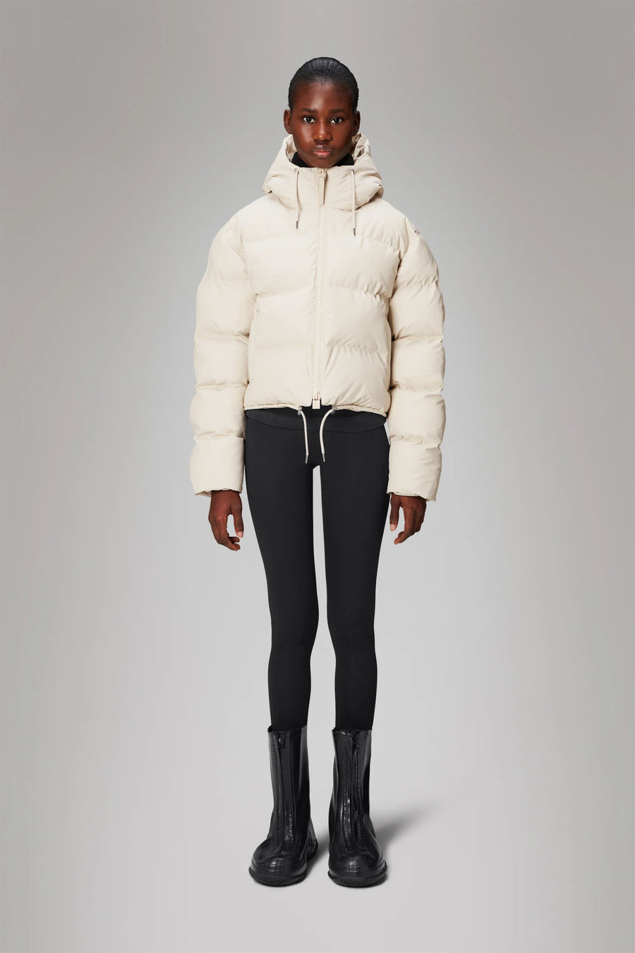 W4-15150 Piumino Alta Short Puffer Dune Woman