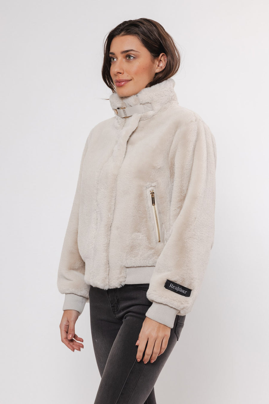 W4-AMBRA Jacket Fur Short Birch