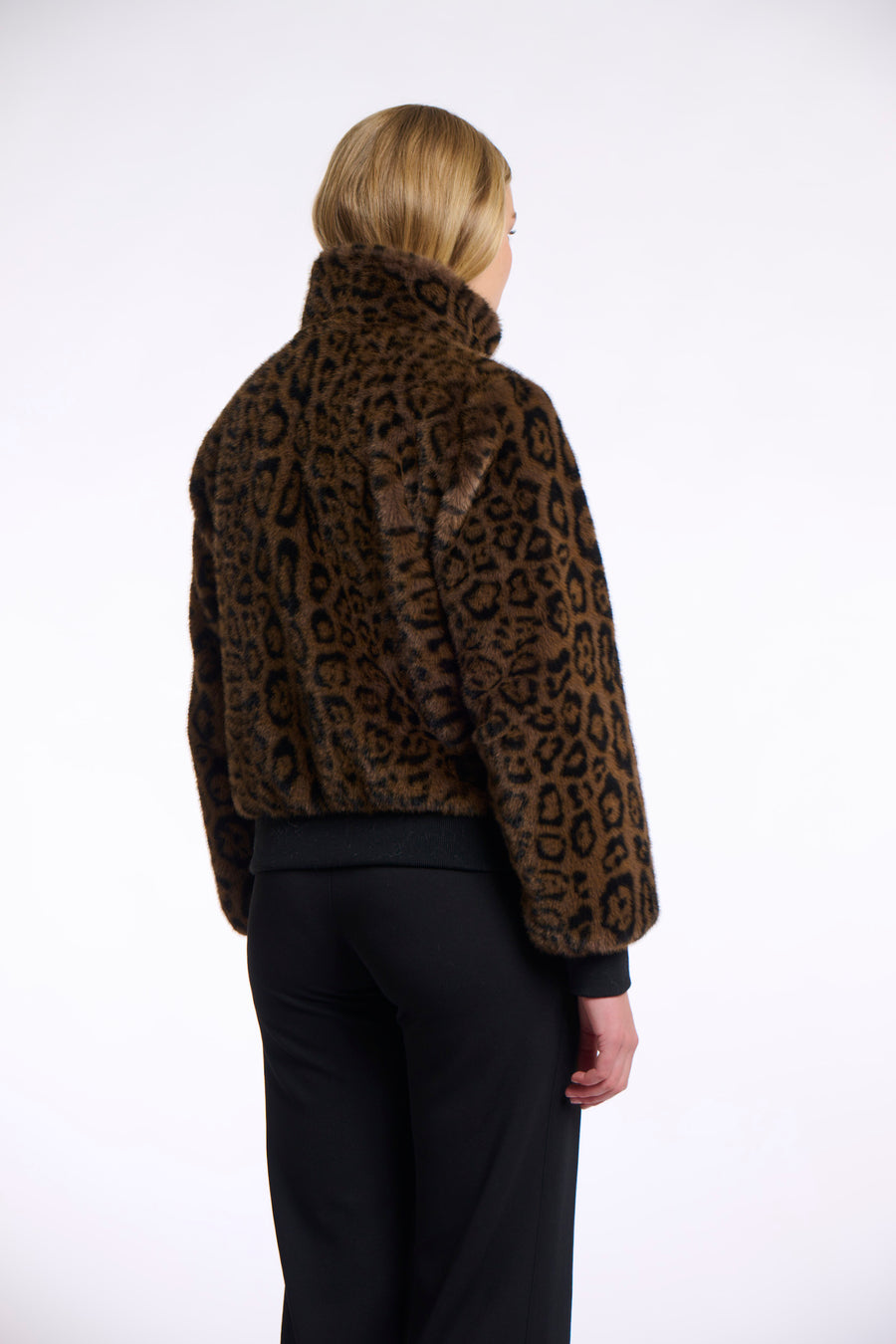 W5-AMBRA Short Jacket Fur Leopard