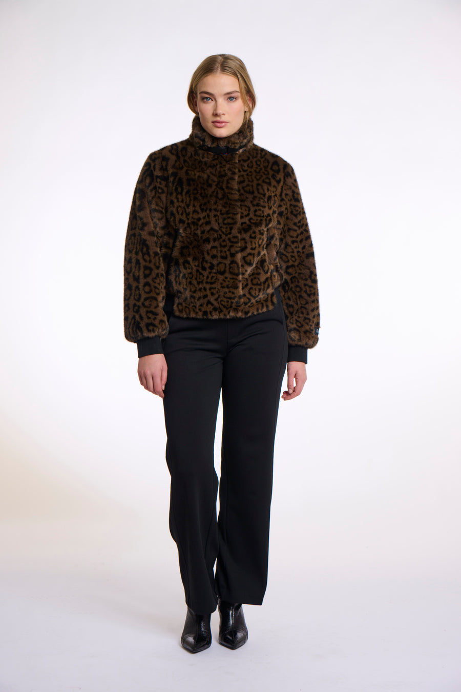 W5-AMBRA Short Jacket Fur Leopard