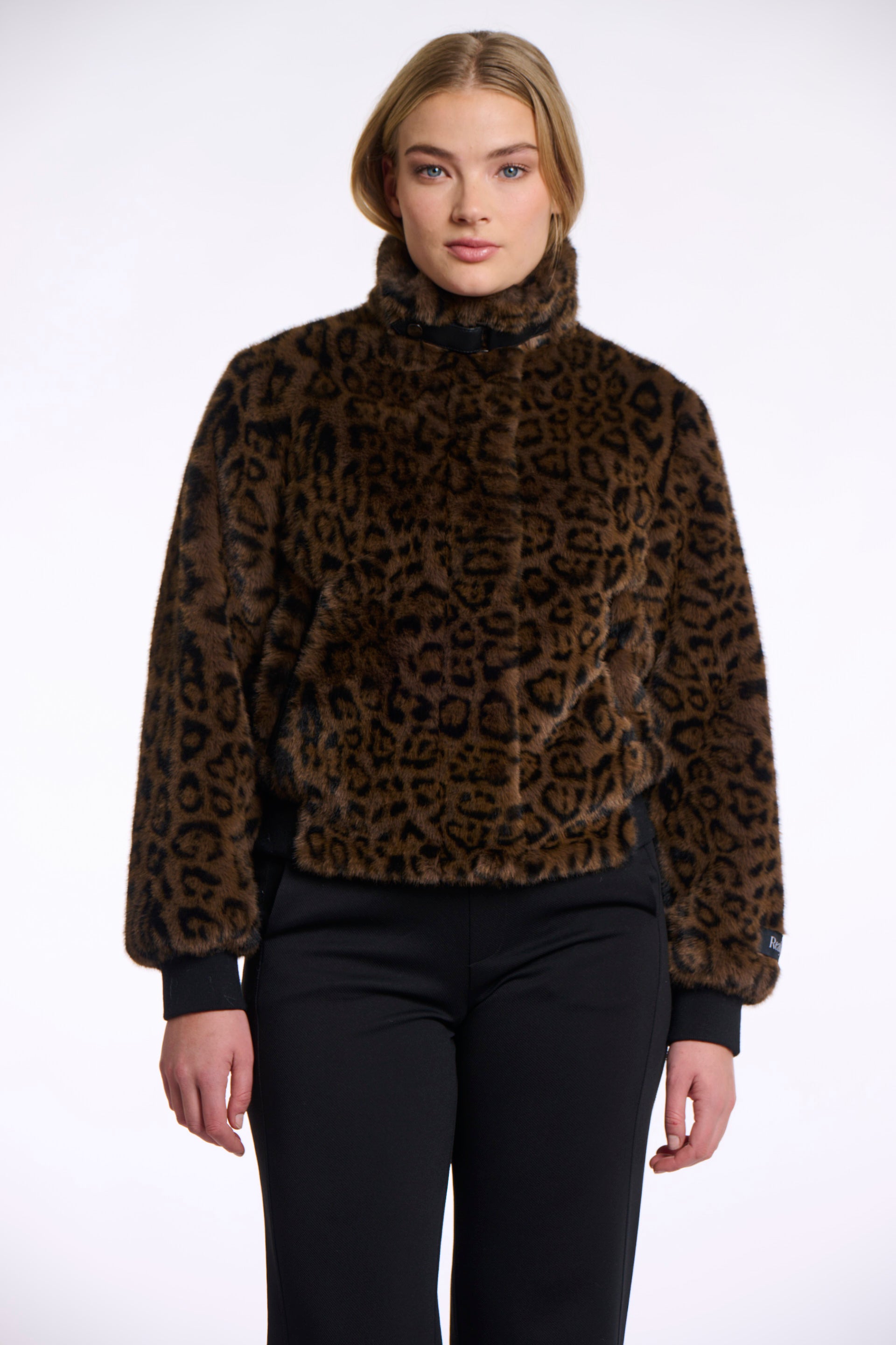 W5-AMBRA Short Jacket Fur Leopard