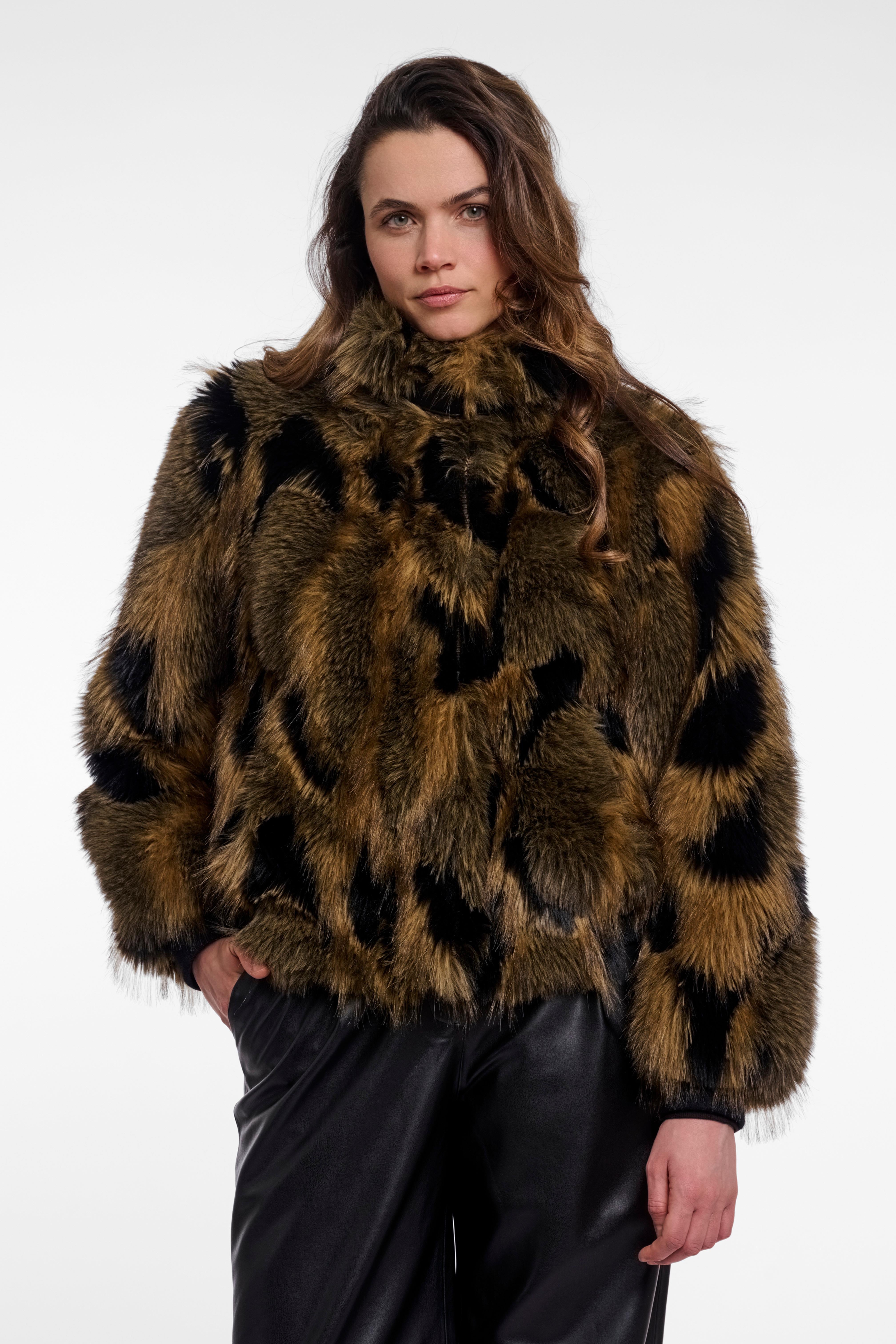 W6-AMBRA Giacca Ecopelliccia Animal