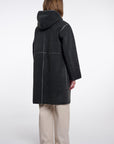 W6-AMI Cappotto Lungo Urban Teal