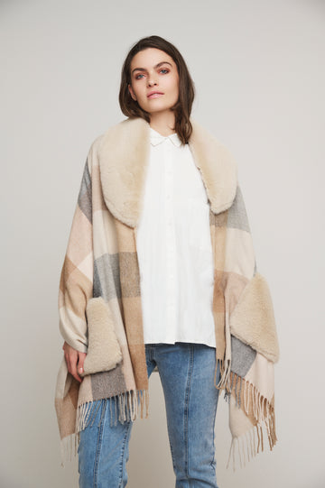 APOLLO Poncho Sand/Birch