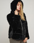 W4-AZA Short Faux Fur Jacket Black