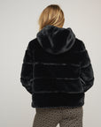 W4-AZA Short Faux Fur Jacket Black