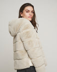 W4-AZA Short Faux Fur Jacket Birch