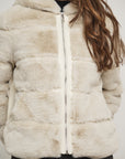 W4-AZA Short Faux Fur Jacket Birch