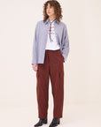 W6-DP0115 Pantalone Cargo Cuoio
