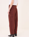W6-DP0115 Pantalone Cargo Cuoio