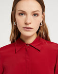 W5-DC5113 Camicia Fluida Con Apertura Sulla Schiena Cherry