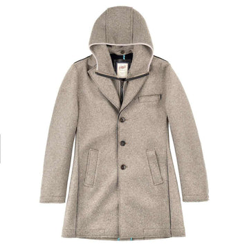 W4-ANDY 347 Cappotto Cappuccio Tortora