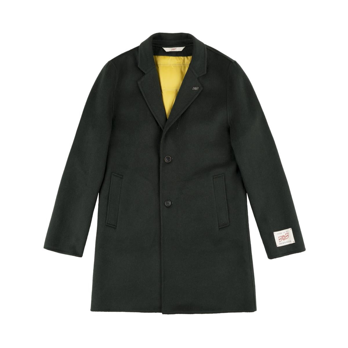 W4-BRON Cappotto Lana Monopetto Blu