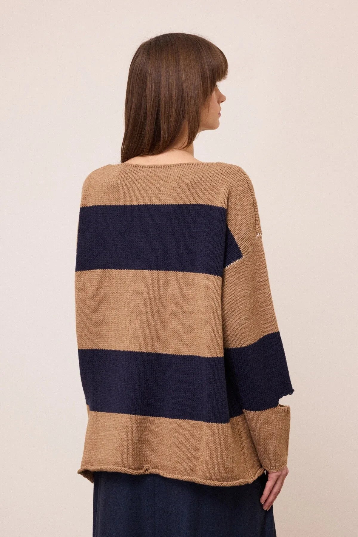 W6-DK9372 Maglione a Righe