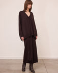 W6-DK9380 Gonna Longuette Aubergine