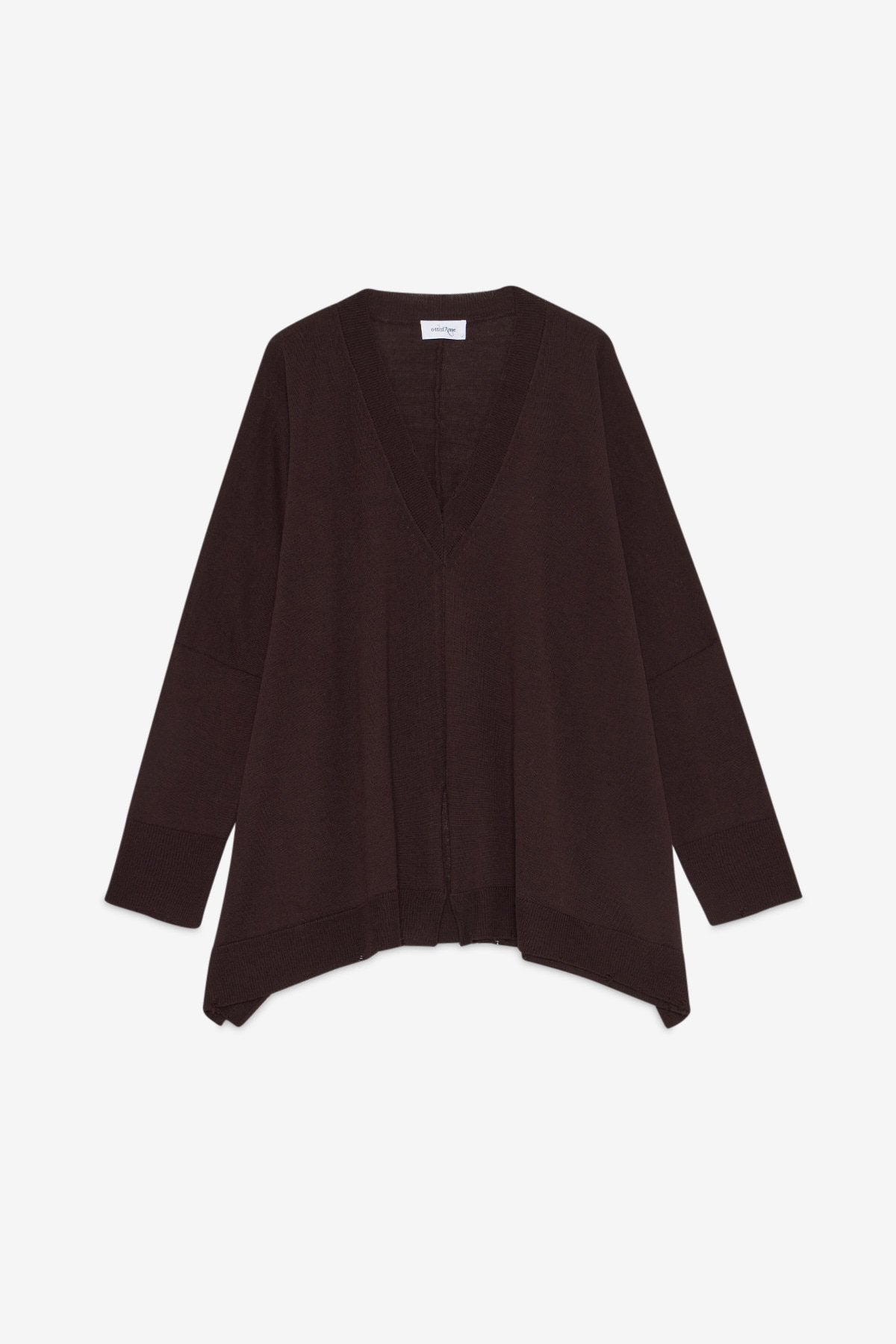W6-DK9379 Maglia Scollo V Aubergine