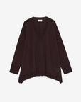 W6-DK9379 Maglia Scollo V Aubergine