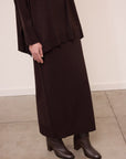 W6-DK9380 Gonna Longuette Aubergine