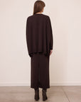W6-DK9380 Gonna Longuette Aubergine