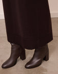 W6-DK9380 Gonna Longuette Aubergine