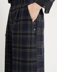 W5-DP9928 Pantalone Palazzo Patchwork Check