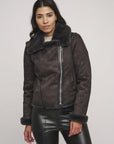 W4-BACIA Biker Jacket Fur Graphite