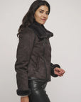 W4-BACIA Biker Jacket Fur Graphite