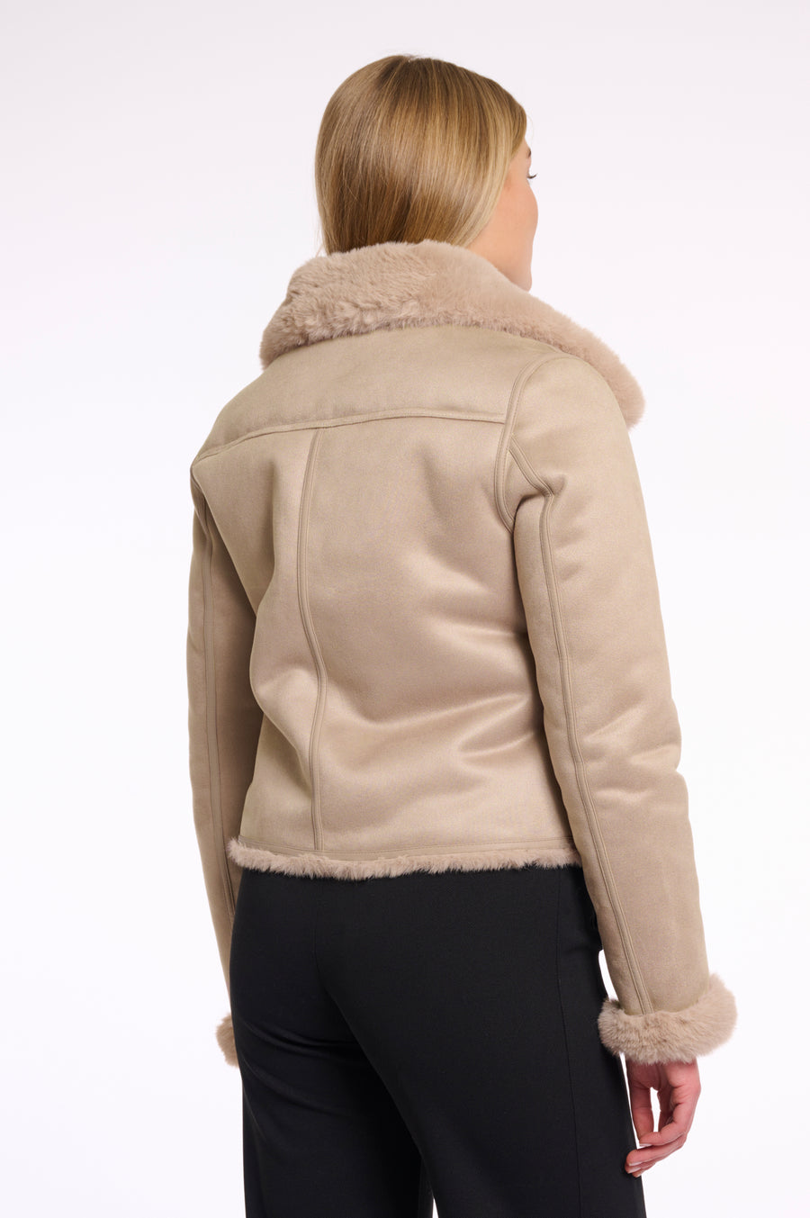 W5-BACIA Biker Jacket Fur OAT