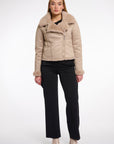 W5-BACIA Biker Jacket Fur OAT