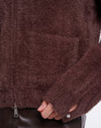 W6-BENTO Cardigan Corto Coffee Roast