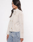 W4-BETH Short Jacket Stone Check