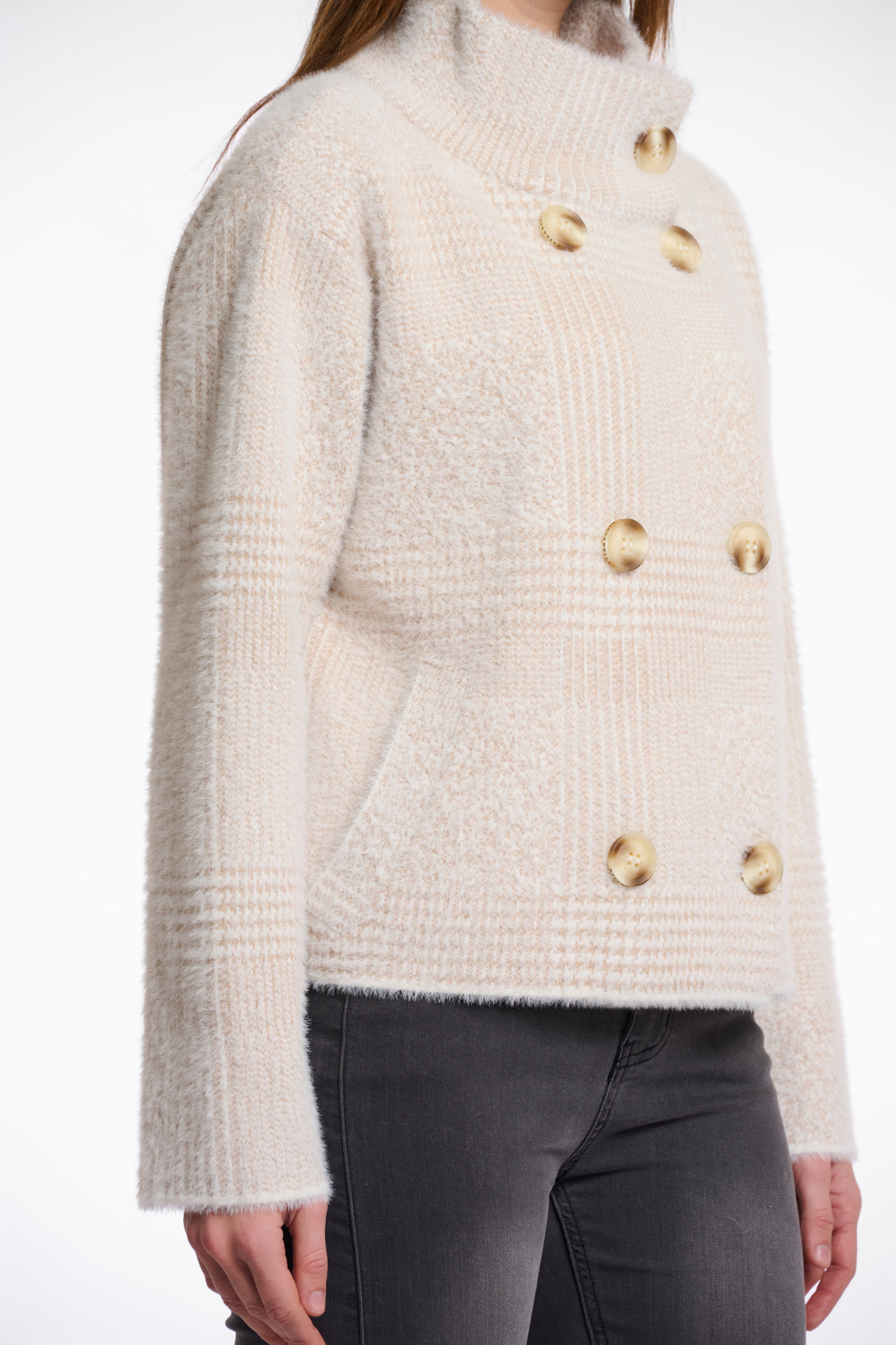 W5-BETH Jacket Short Stone Check