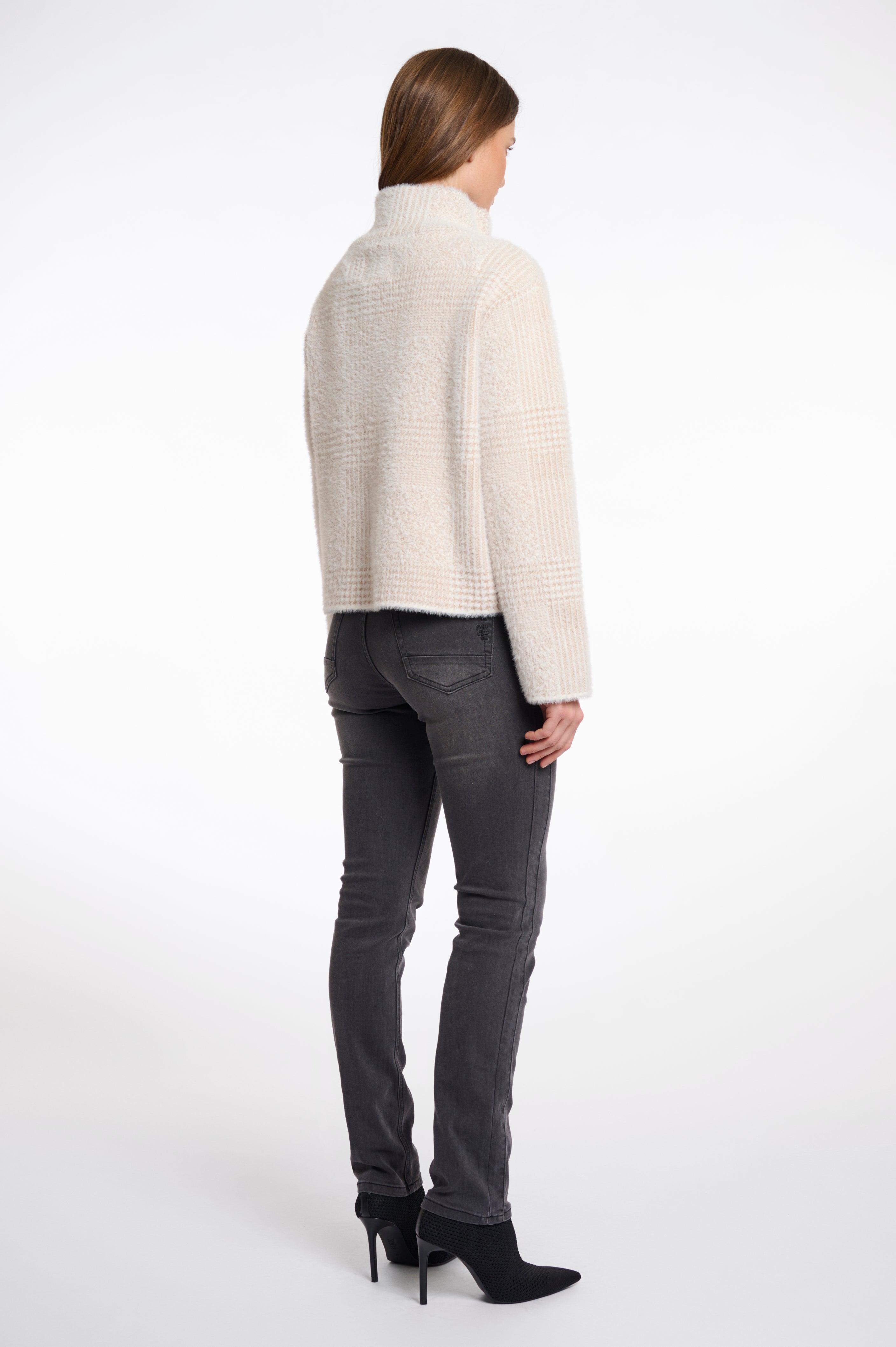 W5-BETH Jacket Short Stone Check