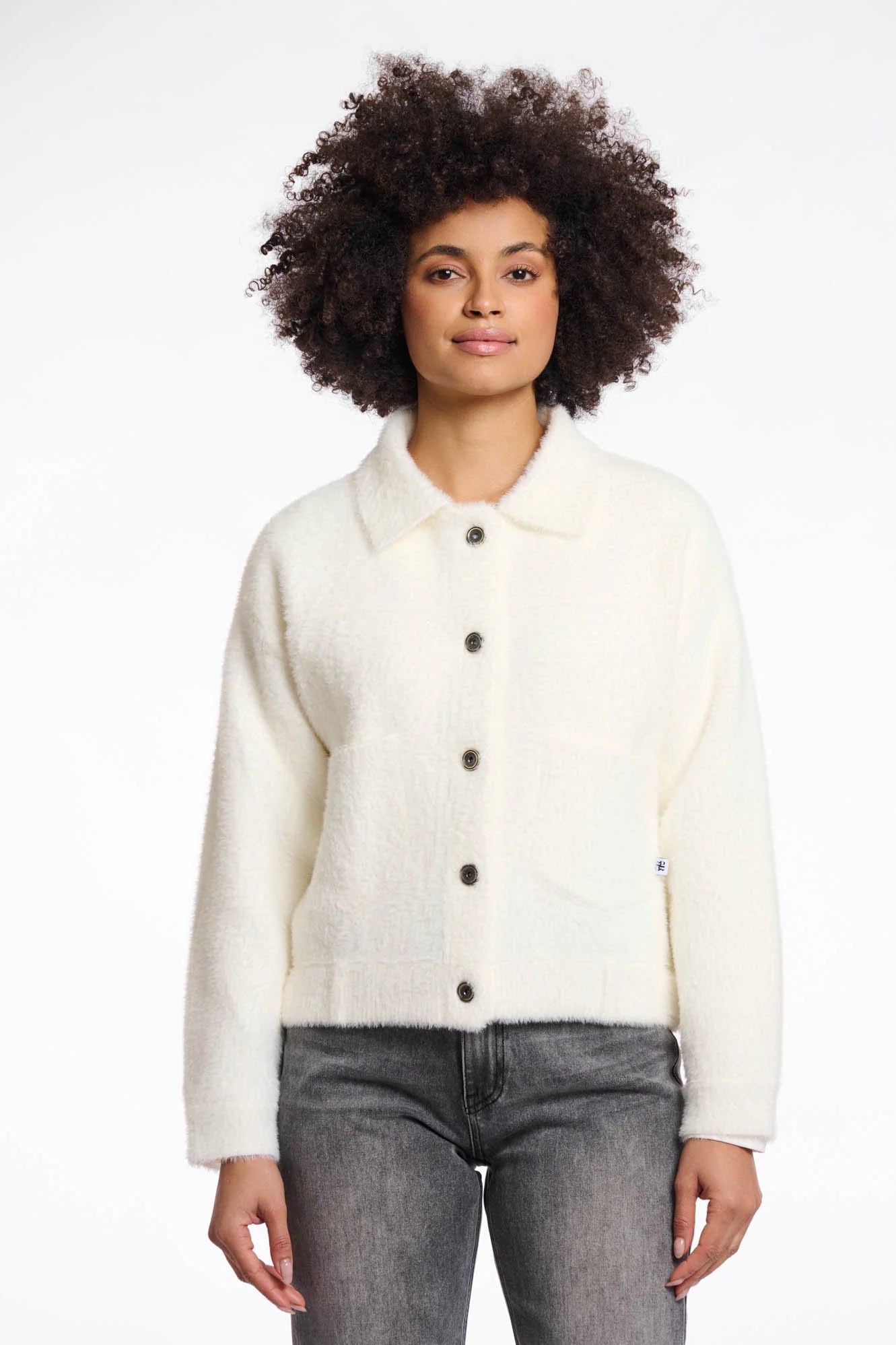 W5-BUBBLY Jacket Boxy Snow White