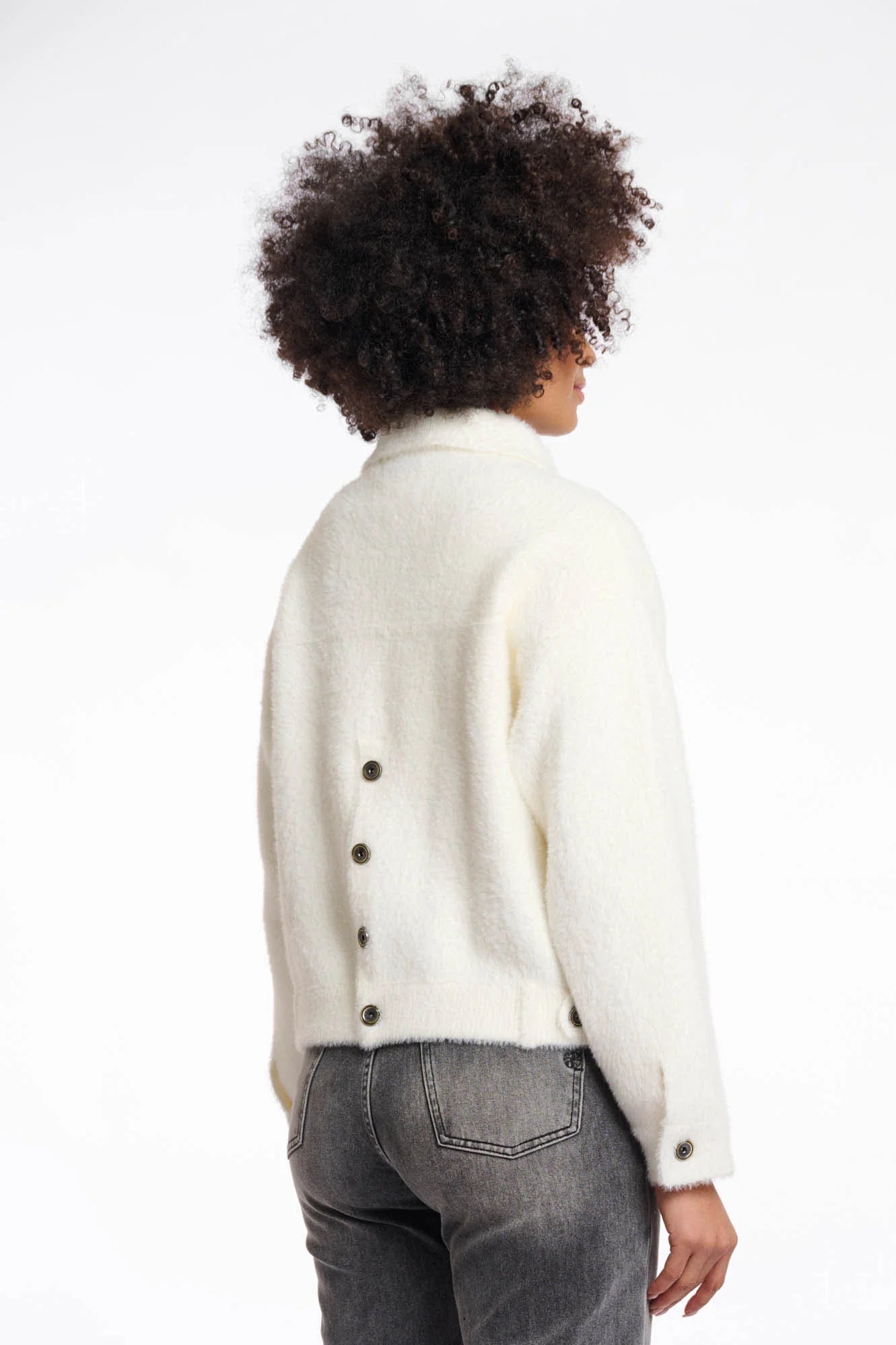 W5-BUBBLY Jacket Boxy Snow White