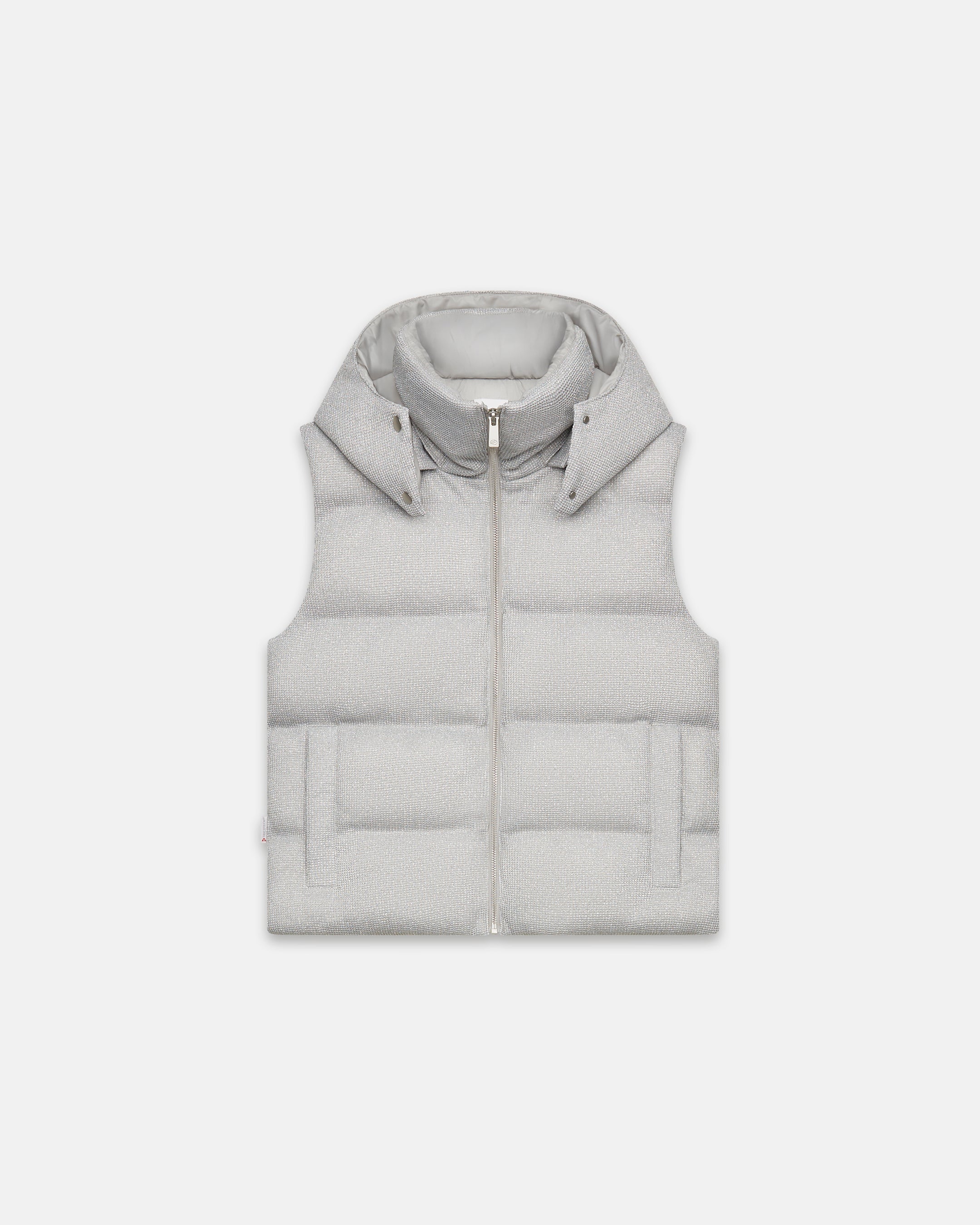 DW5-CADENCE Gilet Piumino Corto Tricotech Lurex Ice Woman