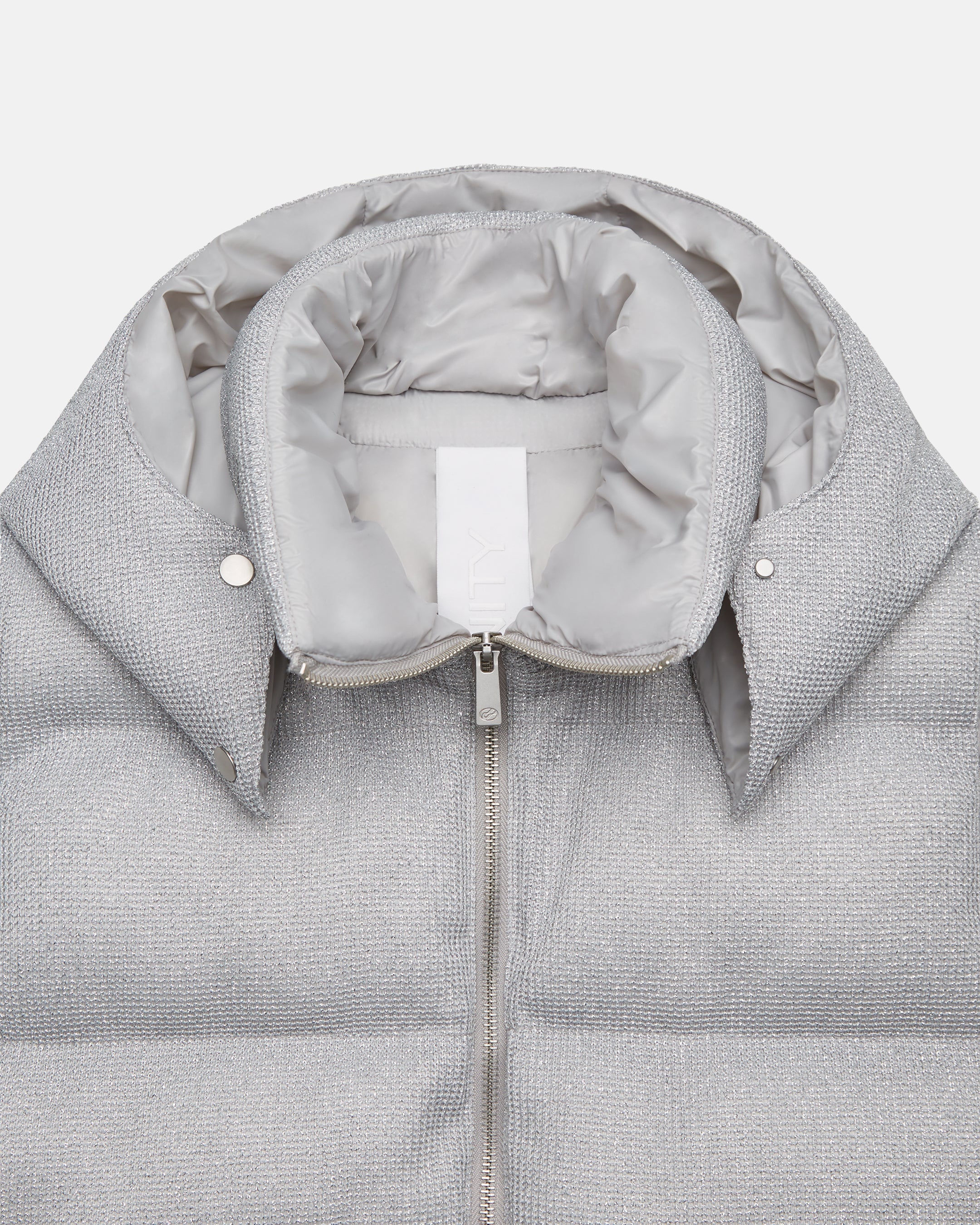 DW5-CADENCE Gilet Piumino Corto Tricotech Lurex Ice Woman