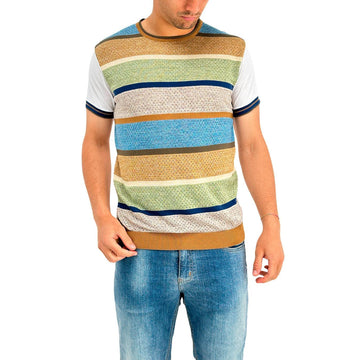 S4-BENNY T-Shirt Rigata Multicolor Var.1  Man