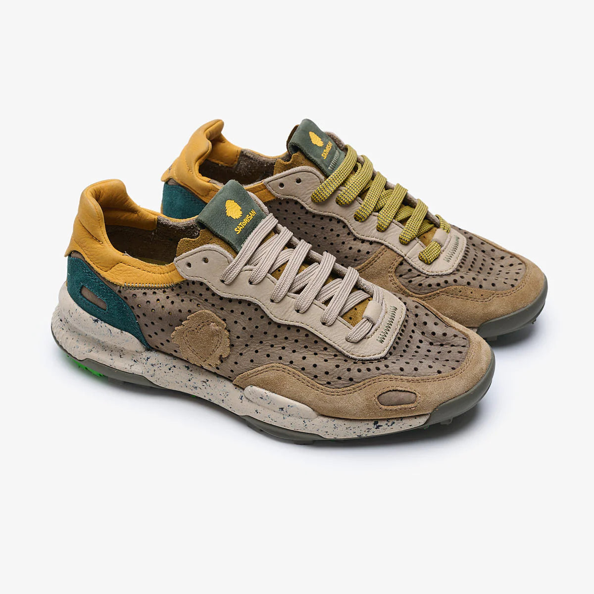 US6-CHACRONA LASER PREMIUM Sneakers Loden/Brown Man