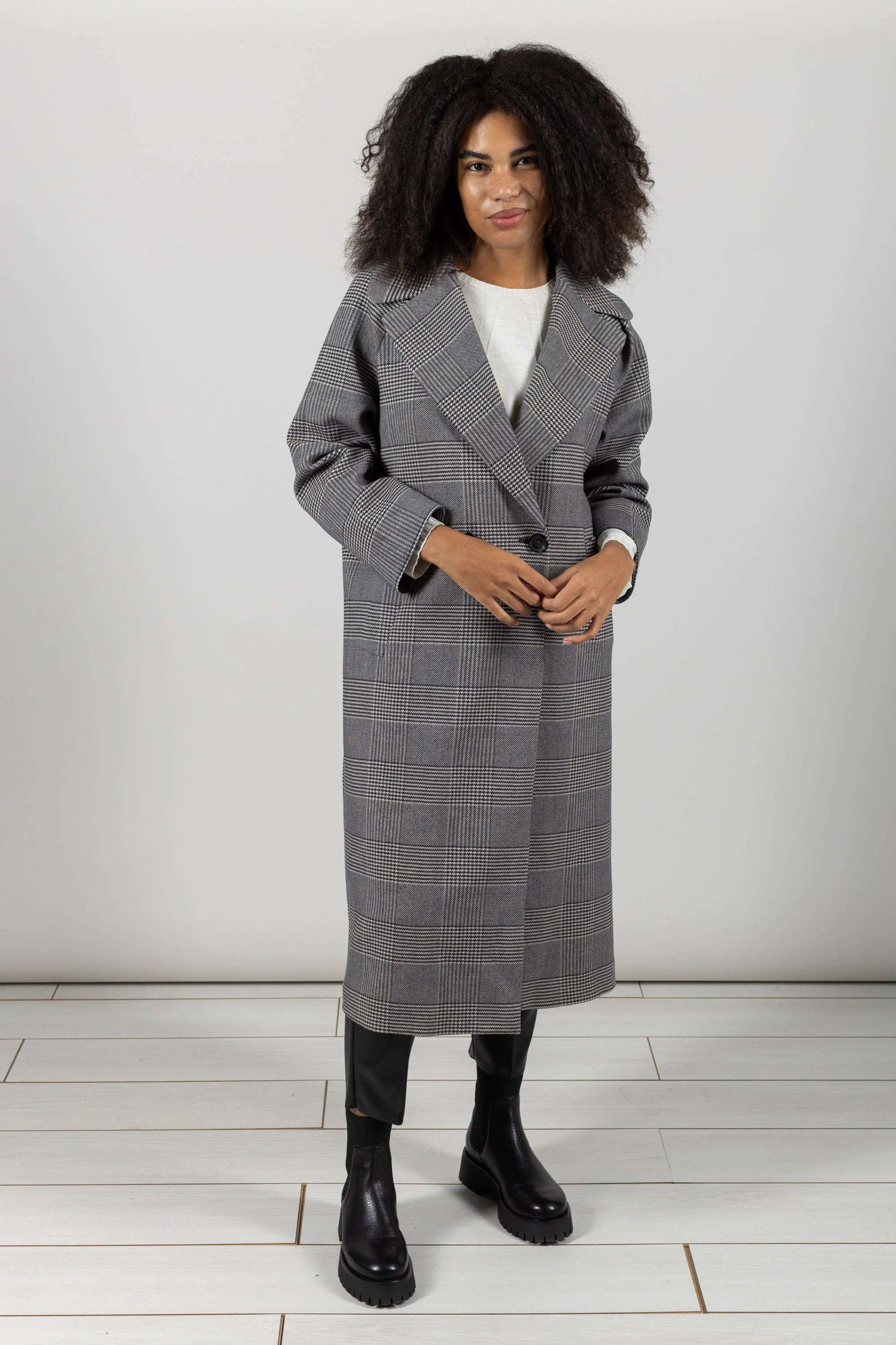 WD4-FD3277 Cappotto Doppiopetto Overcheck Blu