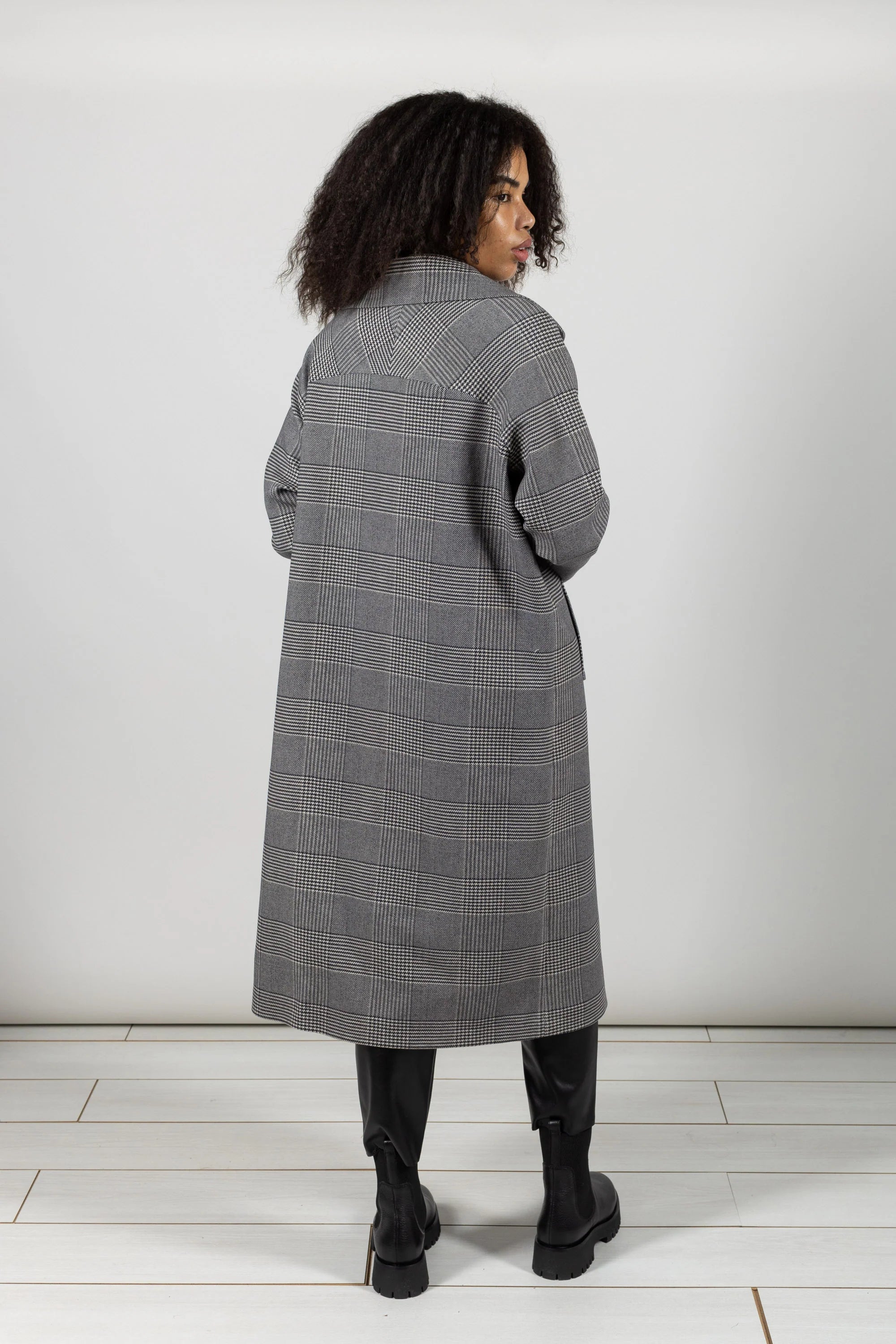 WD4-FD3277 Cappotto Doppiopetto Overcheck Blu