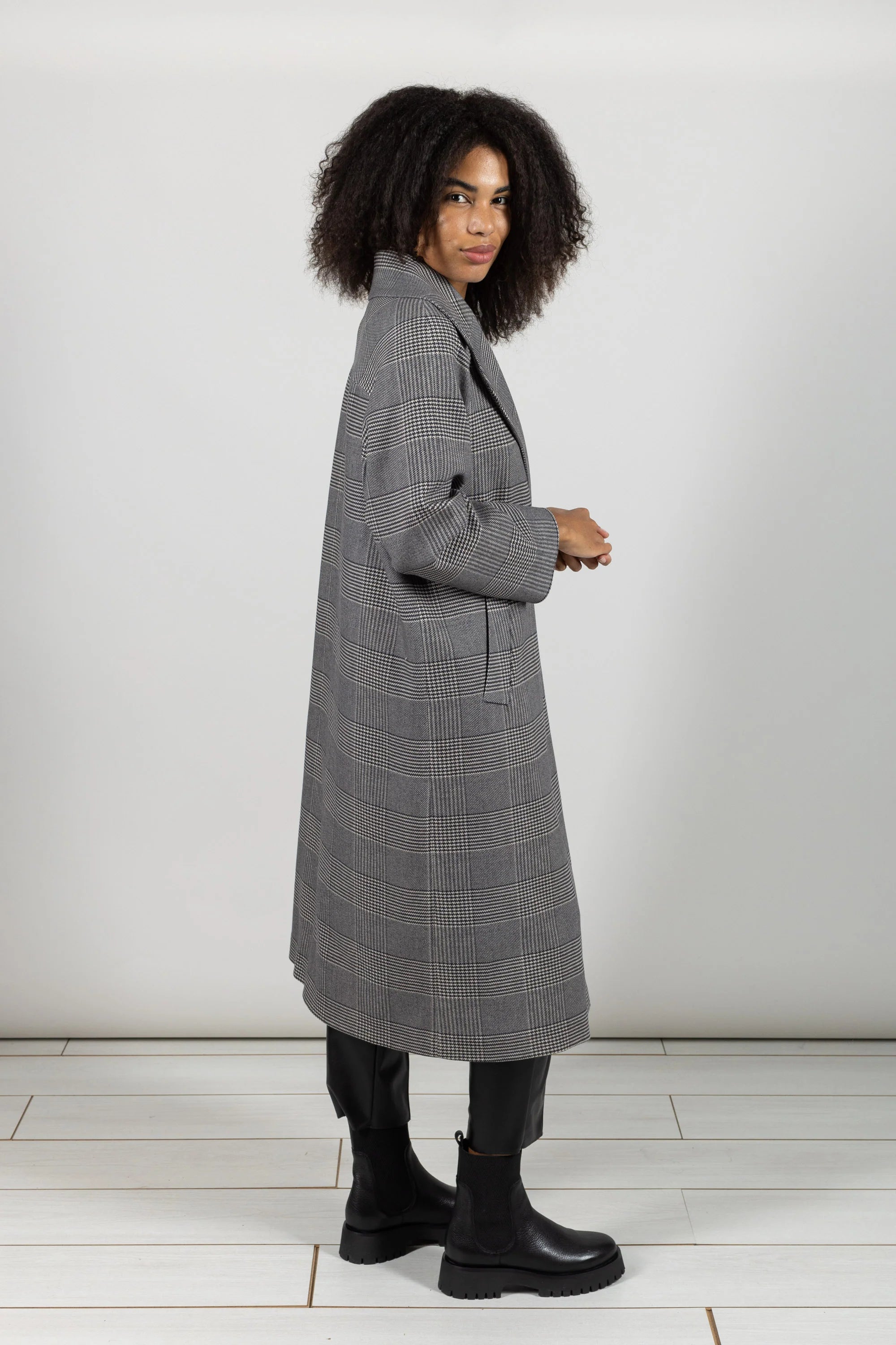 WD4-FD3277 Cappotto Doppiopetto Overcheck Blu