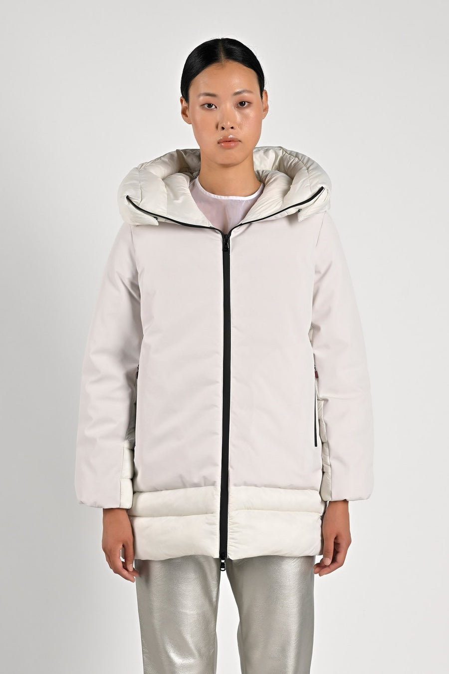 W4-Alma Coat 2 Giacca White Sand