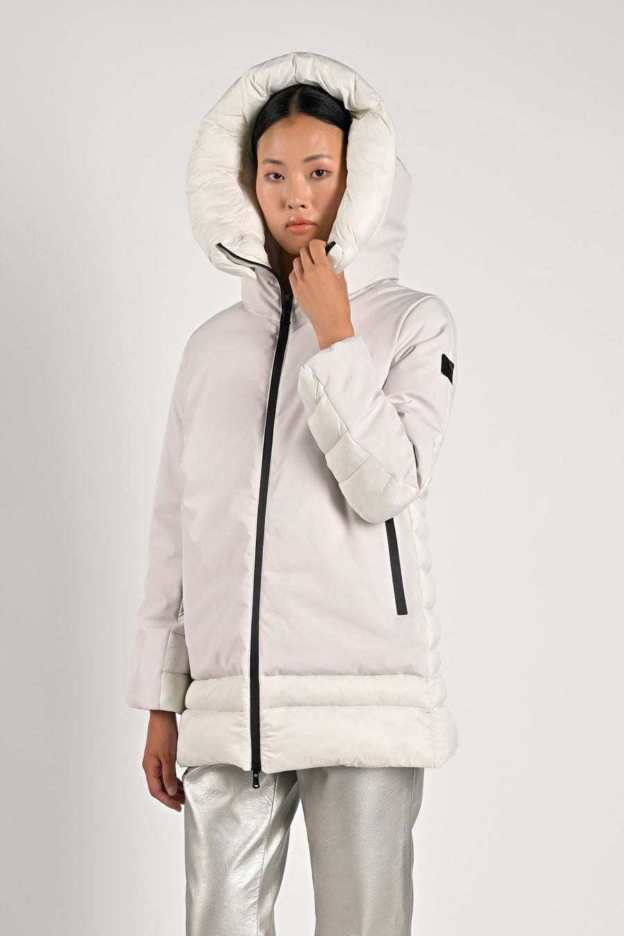 W4-Alma Coat 2 Giacca White Sand