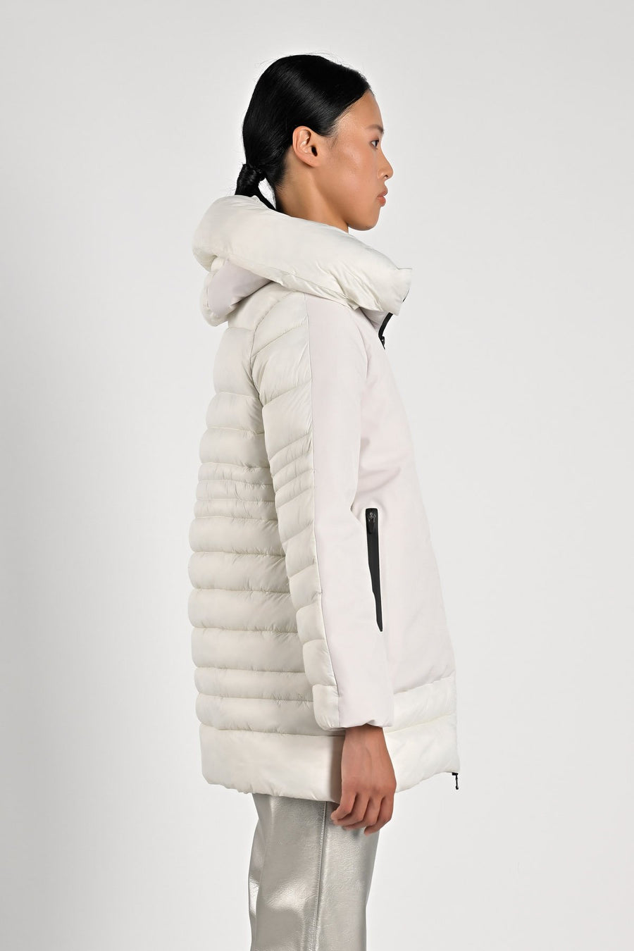 W4-Alma Coat 2 Giacca White Sand